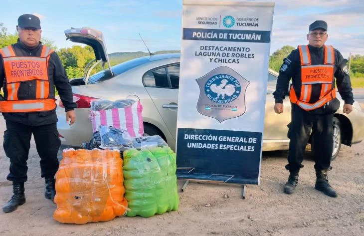 Secuestran 45 kilos de hojas de coca y mercadería ilegal en operativos simultáneos