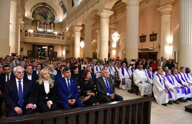 Jaldo participó de la misa en memoria del Papa Francisco