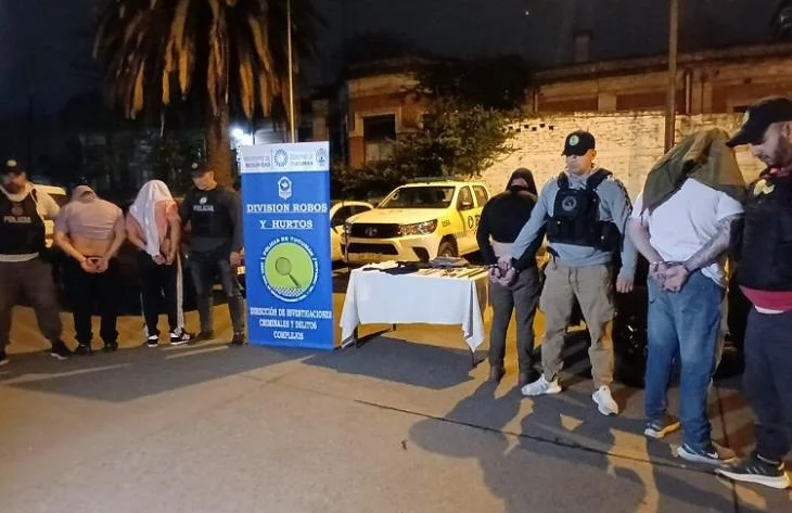 Detuvieron a cuatro integrantes de una peligrosa banda delictiva